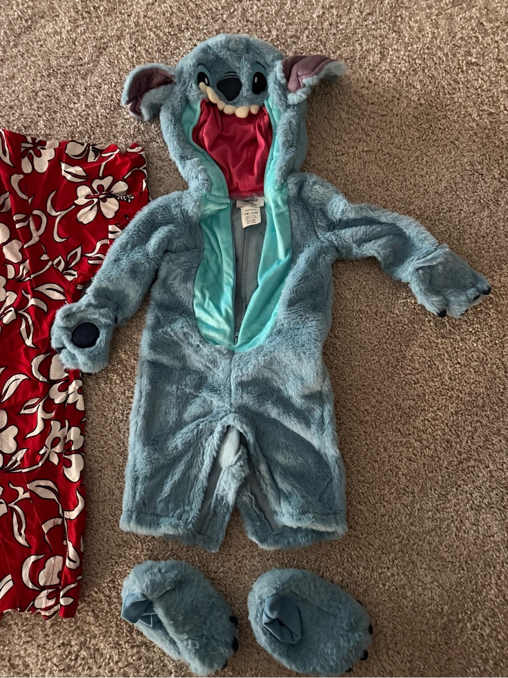 Stitch Baby Costume (6/9 mo) and XL Hawaiian Shirt - Picture 2 of 8